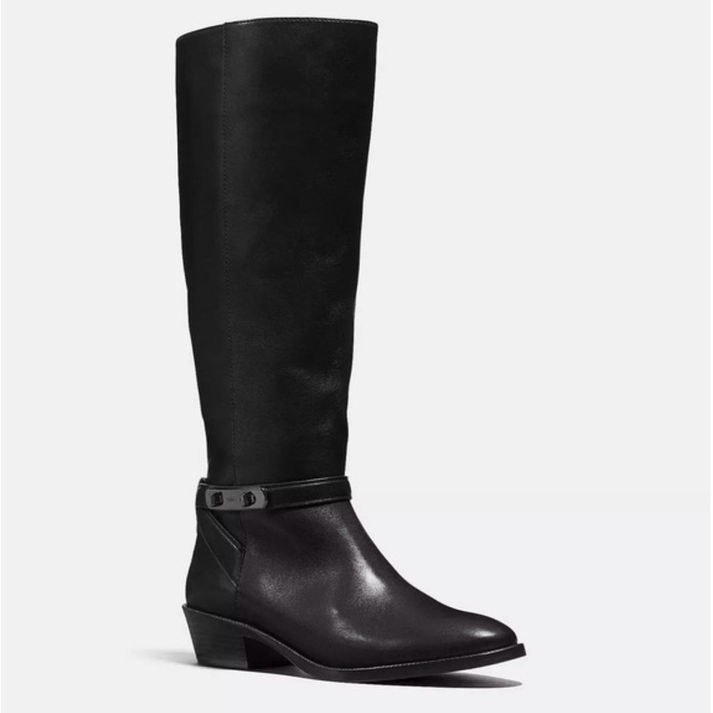 Coach Caroline Swagger Leather Riding Boot - Picture 7 of 7